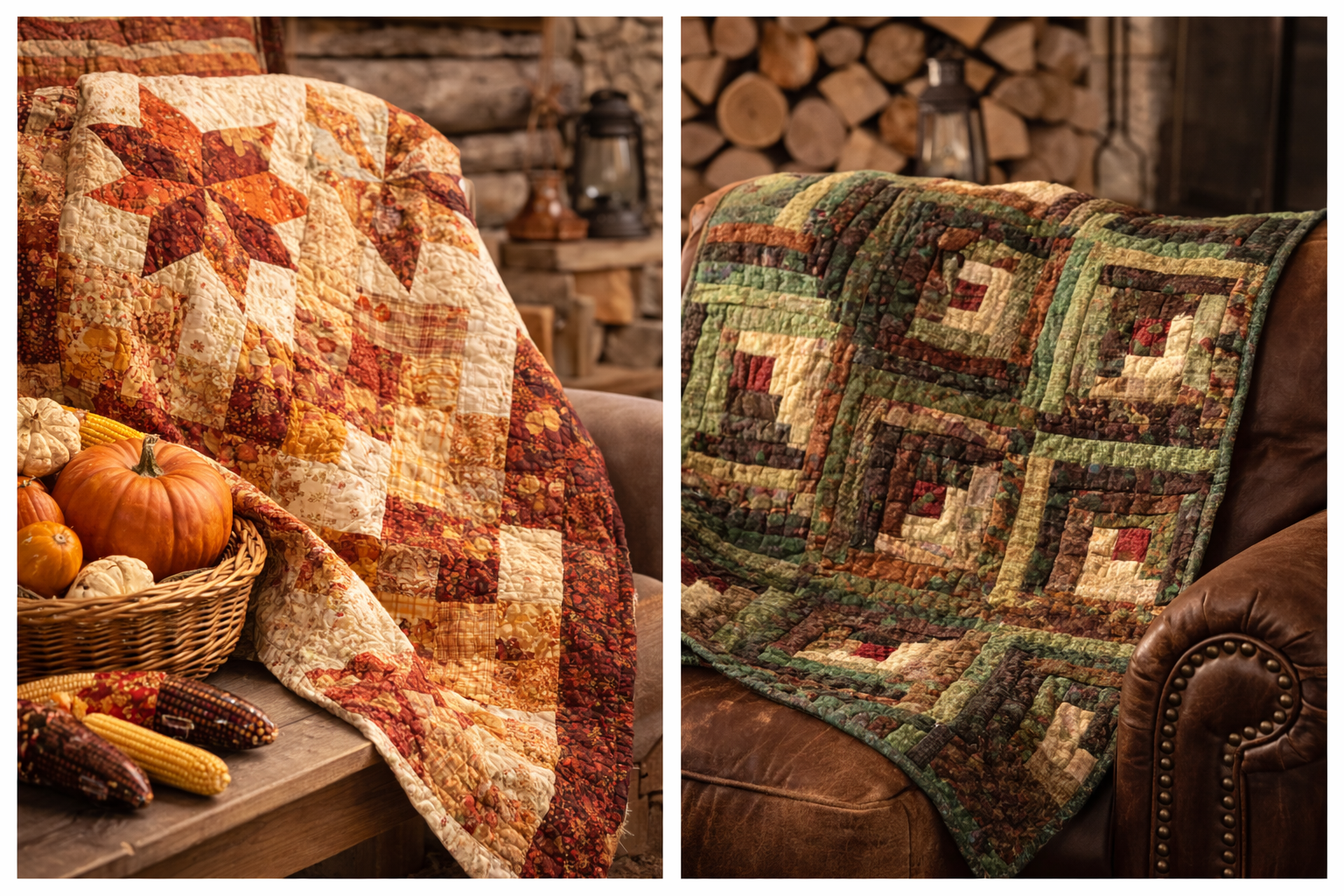 Advanced log cabin pattern quilting